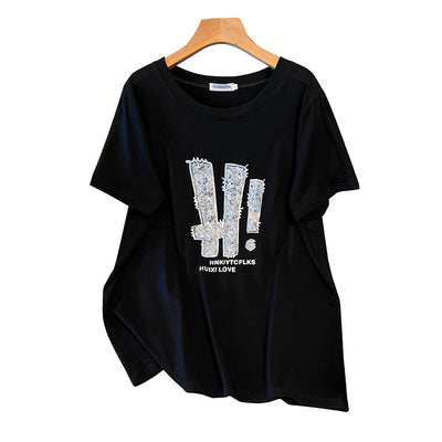 Blusa Básica Escote Redondo Talla Grande con Efecto Reductor de Manga Corta - Image 5