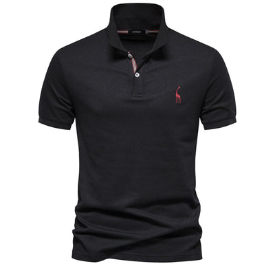 Polo Clásico para Hombre con Bordado de Venado - Diseño Básico Manga Corta - Image 6