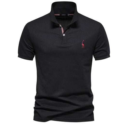 Polo Clásico para Hombre con Bordado de Venado - Diseño Básico Manga Corta - Image 6