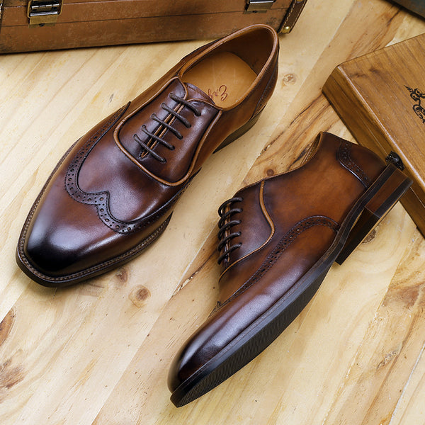 Zapatos Formales de Cuero Genuino para Hombre - Estilo Ejecutivo Premium