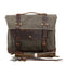 Verde Militar Marrón Leather 40x15x30 CM