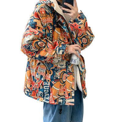 Chaqueta de Algodón Hip Hop Graffiti Urbano - Image 6