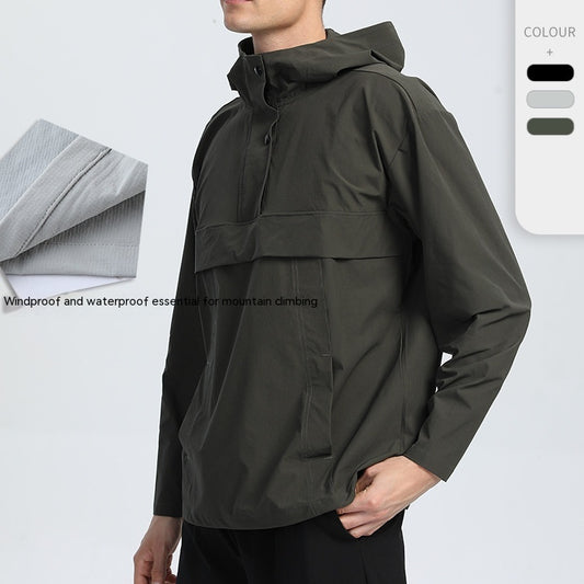 Chaqueta Impermeable para Montaña y Deportes al Aire Libre Hombre Secado Rápido