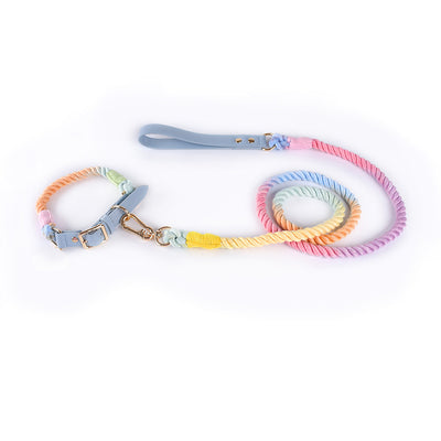 Juego de Collar y Correa para Perros Medianos y Grandes en Cuero y Algodón Tejido - Image 34