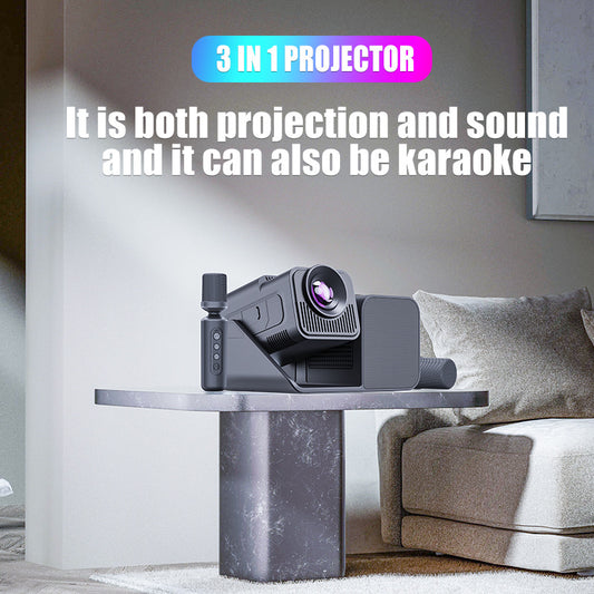 Proyector Karaoke 3 en 1 con Micrófono Inalámbrico