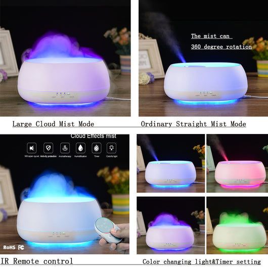 Difusor de Aromas Ultrasónico HOMEFISH 500ml con Humidificador y Luz LED - Image 7