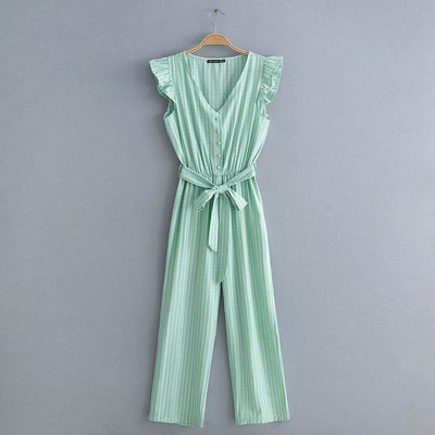 Jumpsuit de Algodón Denise con Rayas - Elegancia y Comodidad - Image 2