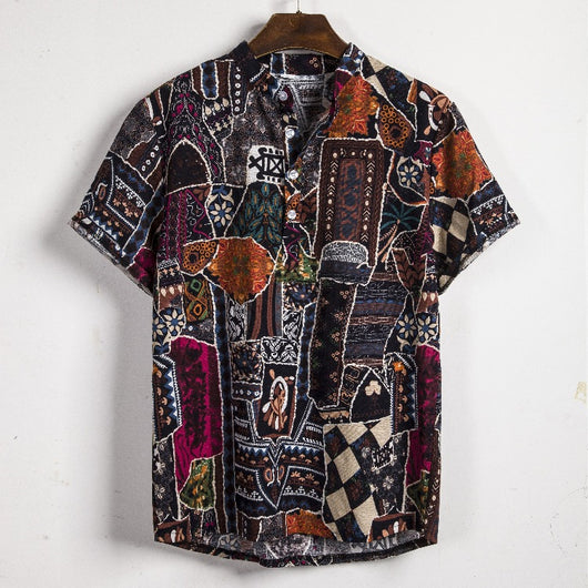 Camisa de Lino Manga Corta para Hombre - Image 12