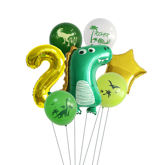 Set de Globos Números Aluminio Dinosaurio para Fiesta Temática Jungle - Image 33