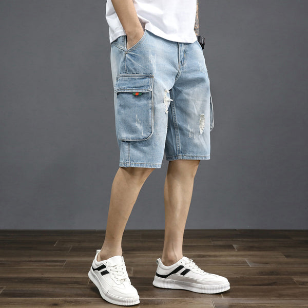 Shorts de Mezclilla Ligera para Hombre - Comodidad de Verano - Image 3