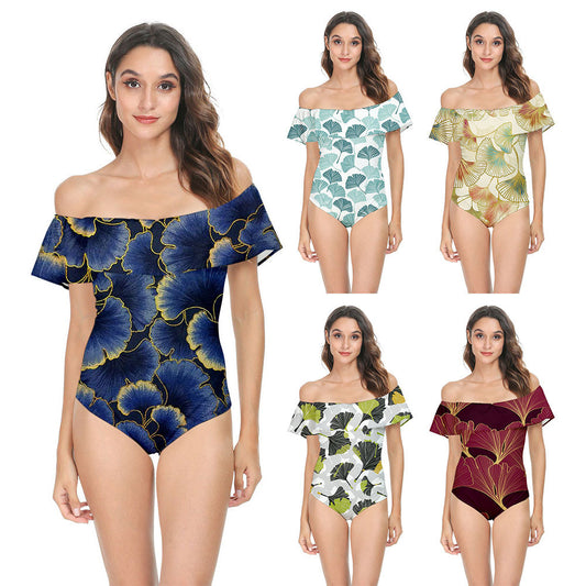 Traje de Baño Enterizo Hombro Descubierto