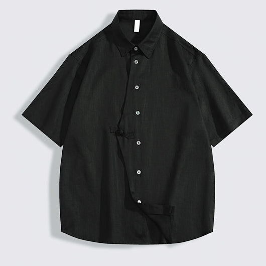 Camisa de Lino Manga Corta para Hombre - Estilo Moderno - Image 4