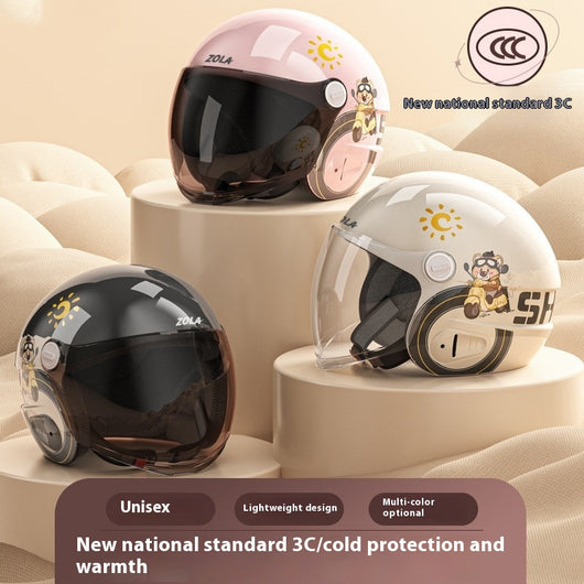 Casco Inteligente de Batería Eléctrica para Motocicleta Hombre y Mujer Todo Clima