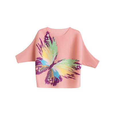Blusa Estival con Estampado de Mariposas - Camiseta Suelta y Cómoda - Image 7