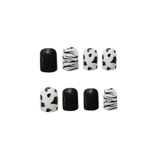 Uñas Postizas Adhesivas Diseño Blanco y Negro - Pegatinas de Uñas Acabadas - Image 9