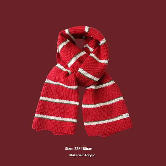 Bufanda de Lana Escocesa Roja para Parejas - Cálida y Elegante - Image 31