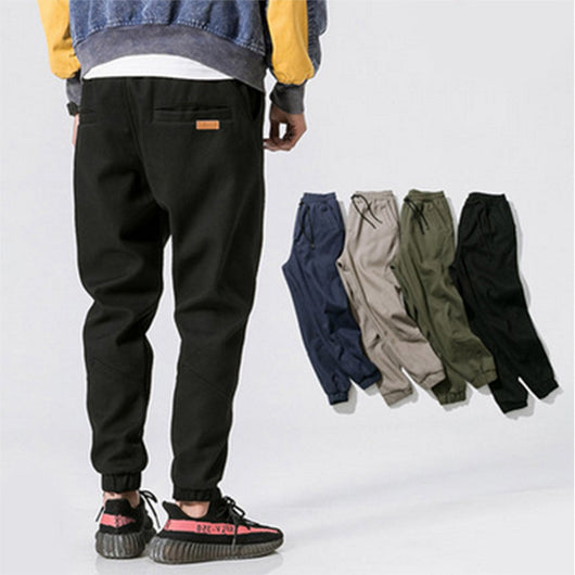 Pantalones Casuales Recortados de Color Sólido para Hombre - Image 12