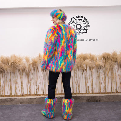 Abrigo de Piel Tres Piezas con Botas de Nieve para Mujer - Image 6
