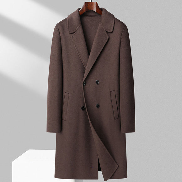 Abrigo de Lana Reversible Hombre - Corte Medio Cálido y Elegante