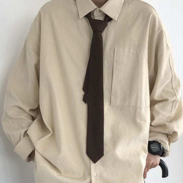 Corbata Vintage Khaki Clásica Japonesa Multiusos