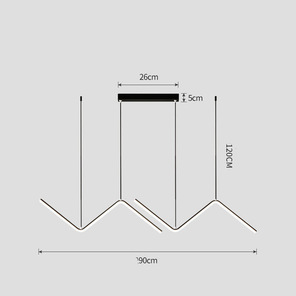 Lámpara de Techo Minimalista Moderna con Diseño Geométrico Irregular