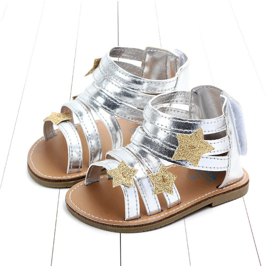 Sandalias Antideslizantes de Cuero PU para Bebé Niña con Diseño de Estrella - Image 7