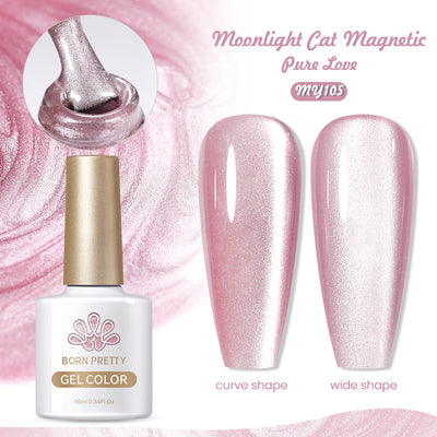 Esmalte de Uñas Gel Ojo de Gato Blanco Porcelana - Efecto Luz Lunar - Image 9
