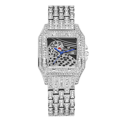 Reloj de Cuarzo para Mujer con Diamantes y Estampado Leopardo - Image 3