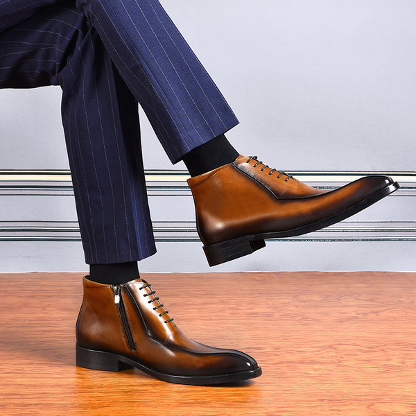 Zapatos de Cuero Genuino con Punta Fina para Hombre - Calzado Ejecutivo Premium