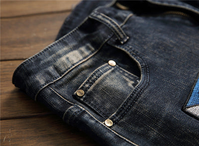 Jeans Rotos Elásticos Estilo Europeo Americano para Hombre - Image 12