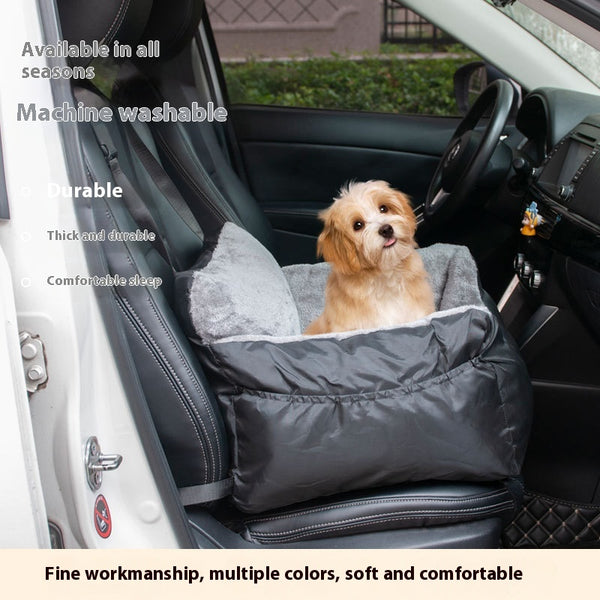 Cama Cómoda para Mascotas en Auto - Asiento Acolchado de Viaje