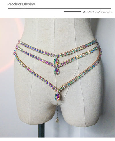 Cinturón de Danza Oriental con Cristales, Cadena Artesanal Pesada para Belly Dance - Image 13
