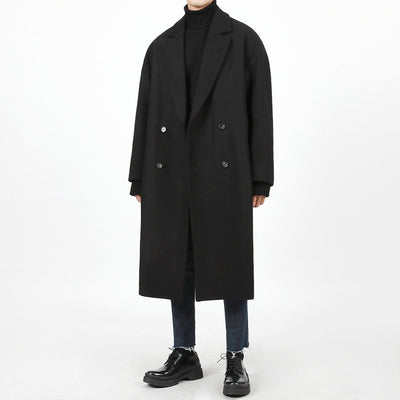 Abrigo Trench Coat de Lana Suelta y Cálida para Hombre - Estilo Moderno - Image 4