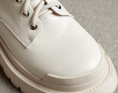 Botas Martin de Cuero Genuino Estilo Británico con Suela Gruesa para Mujer - Image 17
