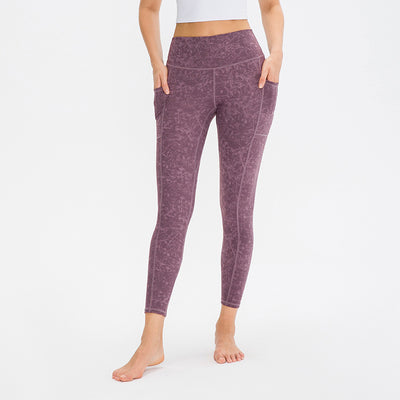 Pantalones Deportivos Ajustados Cintura Alta Levanta Glúteos Secado Rápido
