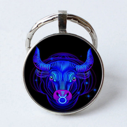 Llavero Gema de Tiempo de los 12 Signos del Zodiaco 25mm en Metal - Image 8
