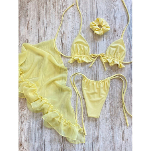 Bikini Deportivo con Falda Plisada de Malla - Estilo Europeo - Image 7