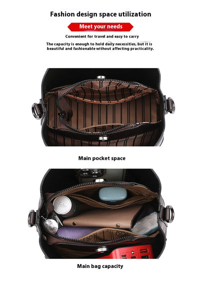 Bolso Bucket Bandolera Bicolor para Mujer - Image 14