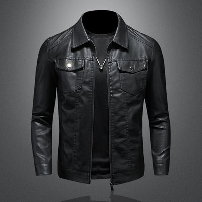 Chaqueta Biker Slim Fit Casual para Hombre - Diseño Minimalista - Image 7