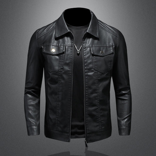 Chaqueta Biker Slim Fit Casual para Hombre - Diseño Minimalista - Image 7