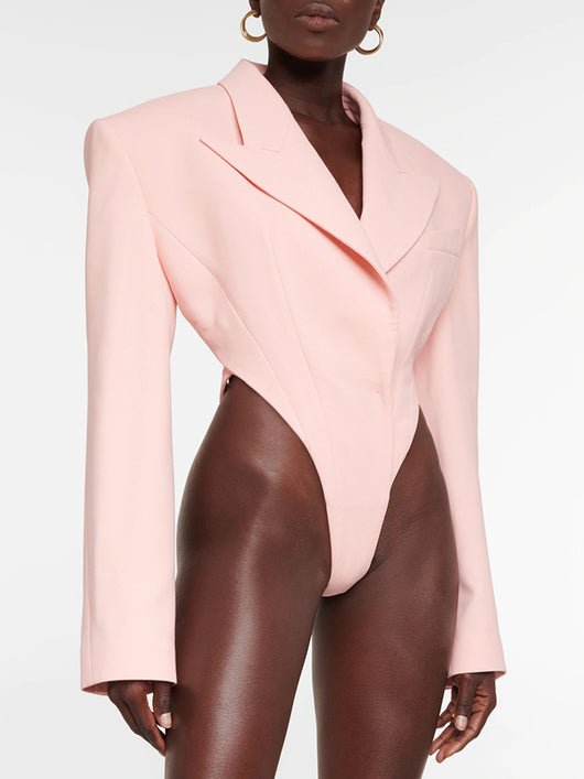Abrigo Ajustado con Hombreras y Solapa Larga para Mujer - Image 7