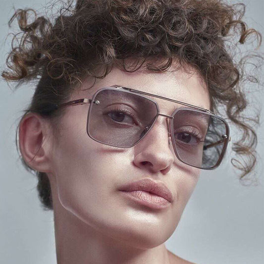 Gafas de Sol Retro Metal Cuadradas para Hombre - Estilo Vintage Trendy