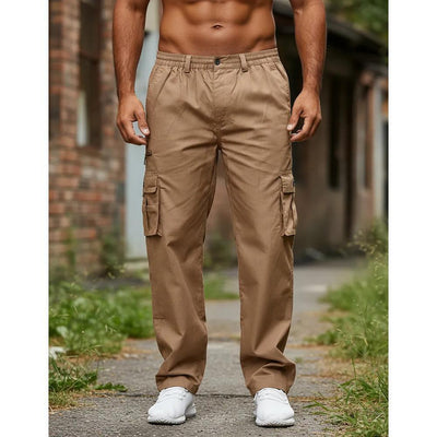 Pantalones Casuales Multibolsillos Hombre - Corte Recto Versátil - Image 2