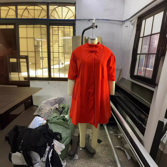 Abrigo Largo de Lana para Mujer con Detalle de Lazo - Image 2