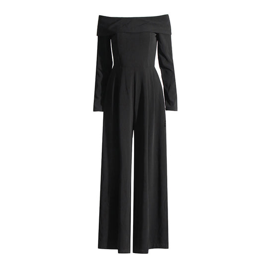 Jumpsuit Elegante Hombro Descubierto con Cuello - Cintura Alta Efecto Adelgazante - Image 8