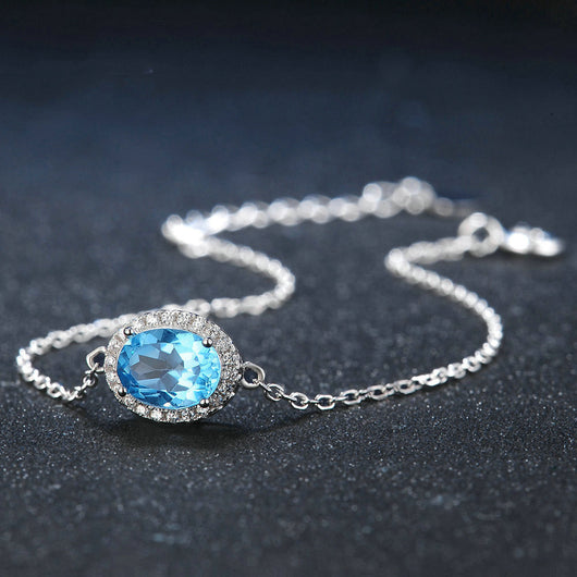 Pulsera de Topacio Azul Natural - Image 7