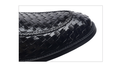 Zapatos de Cuero Tejido para Hombre - Estilo Ejecutivo Casual - Image 6