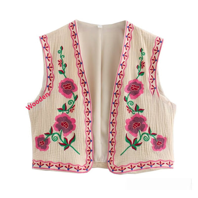 Chaleco Casual Reversible de Diseño Francés con Bordado Bicolor - Image 4