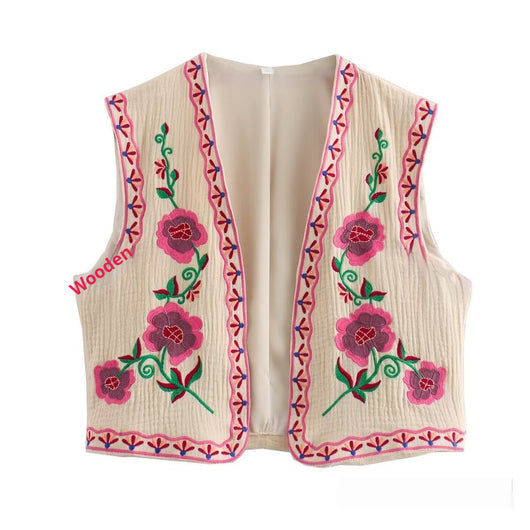Chaleco Casual Reversible de Diseño Francés con Bordado Bicolor - Image 4