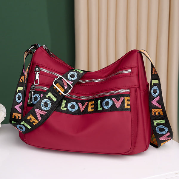 Bolsa Bandolera Oxford de Gran Capacidad con Múltiples Bolsillos